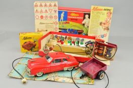 A BOXED SCHUCO ELEKTRO-INGENICO CAR, No.5311, red car, complete with all signs and accessories,