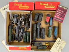 A QUANTITY OF UNBOXED AND ASSORTED TRI-ANG AND HORNBY OO GAUGE LOCOMOTIVES, to include Caledonian