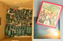 A QUANTITY OF UNBOXED AND ASSORTED PLAYWORN DINKY MILITARY ITEMS, to include Armoured Command