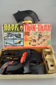 A BOXED TRI-ANG SPOT-ON TRIK-TRAK SET, No.T.T.2, missing some plastic logs but otherwise appears