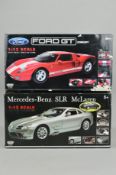 TWO BOXED MOTORMAX DIECAST 1/12 SCALE CAR MODELS, Ford GT Concept, No.73001 and Mercedes-Benz SLR