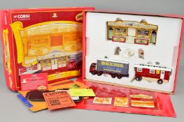 A BOXED CORGI CLASSICS SHOWMANS RANGE MICKEY KELLY BOXING SET, No.31012, appears complete with Foden