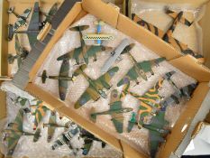 A QUANTITY OF ASSEMBLED AND PAINTED PLASTIC AIRCRAFT KITS, mainly 1/72 scale, built and painted to a