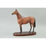 A BESWICK CONNOISSEUR HORSE, 'Red Rum' No2510, on wooden plinth