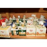 SIXTEEN BOXED LILLIPUT LANE SNOW COVERED SCULPTURES, to include ten Annual ornaments, 'Robin