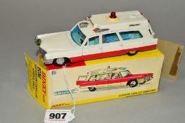 A BOXED DINKY TOYS SUPERIOR CADILLAC AMBULANCE, No.267, complete with stretcher and instructions, no