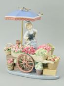 A LARGE BOXED LLADRO PORCELAIN FIGURE, 'Flowers of the Season' No 1454, depicting female flower