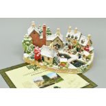 A BOXED LIMITED EDITION LILLIPUT LANE SCULPTURE, 'Christmas Fayre' L2950, limited edition No.0923,