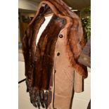 TWO MINK FUR STOLES, one with detachable tails, the other with tails sewn on, together with a