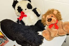 A PEDIGREE PANDA, black and white with red ribbon bow, with original paper label, in good