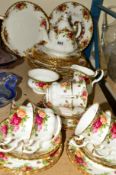 ROYAL ALBERT 'OLD COUNTRY ROSES' SIX PLACE TEA/DINNER WARES, include an 'Old Country Roses