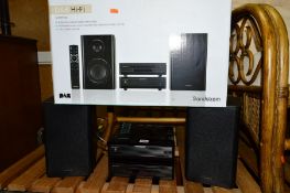 A SANDSTROM DAB HI-FI and two speakers (one remote) (3)