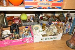 FIVE BOXES AND LOOSE SUNDRY ITEMS to include Royal Doulton 'Spindrift', Wade ornaments, Wedgwood