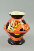 LORNA BAILEY FOR OLD ELLGREAVE POTTERY ART DECO STYLE VASE, 'Flapper' pattern, signed to base,