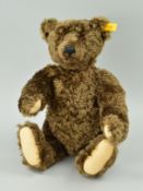 A STEIFF 1920 CLASSIC TEDDY BEAR REPLICA, No000850, brown mohair, fully jointed, with growler,