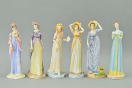 SIX BOXED ROYAL WORCESTER FIGURES FROM THE JANE AUSTEN COLLECTION, 'Fanny Price', 'Emma