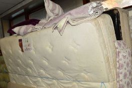 A 6' DIVAN BED with mattress and headboard (3)