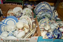 FOUR BOXES OF TEA/TABLE WARES to include T.G.Green (green sheild backstamp), Palisy 'Game Series',