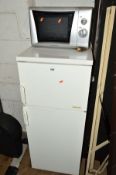 A ZANUSSI FRIDGE FREEZER and a Cookworks microwave (2)