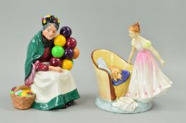 TWO ROYAL DOULTON FIGURES, 'Beat You To It' HN2871 and 'The Old Balloon Seller' HN1315 (2)