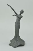 A COALPORT FIGURINE 'MUSIC AND DANCE' ADAGIO IN BLACK BY NEIL WELCH