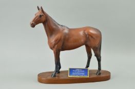 A BESWICK CONNOISSEUR HORSE, 'Arkle' champion steeplechaser, No2065, on wooden plinth, with