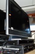 A SONY 26' LCD TV with a Panasonic DMR-EX97 Freeview hard disk recorder and a Sony CDP-M305 CD