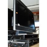 A SONY 26' LCD TV with a Panasonic DMR-EX97 Freeview hard disk recorder and a Sony CDP-M305 CD