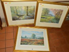 JAMES D.PRESTON (BRITISH CONTEMPORARY) three limited edition prints of Derbyshire views, signed in