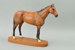 A BESWICK CONNOISEUR HORSE, 'Nijinsky', winner of Triple Crown 1970, No2345 on wooden plinth