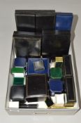A SELECTION OF EMPTY JEWELLERY BOXES to include boxes for watches, necklaces, bangles, rings, etc