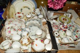 THREE BOXES OF TEAWARES to include Royal Albert 'Old Country Roses', Phoenix, New Chelsea, Royal