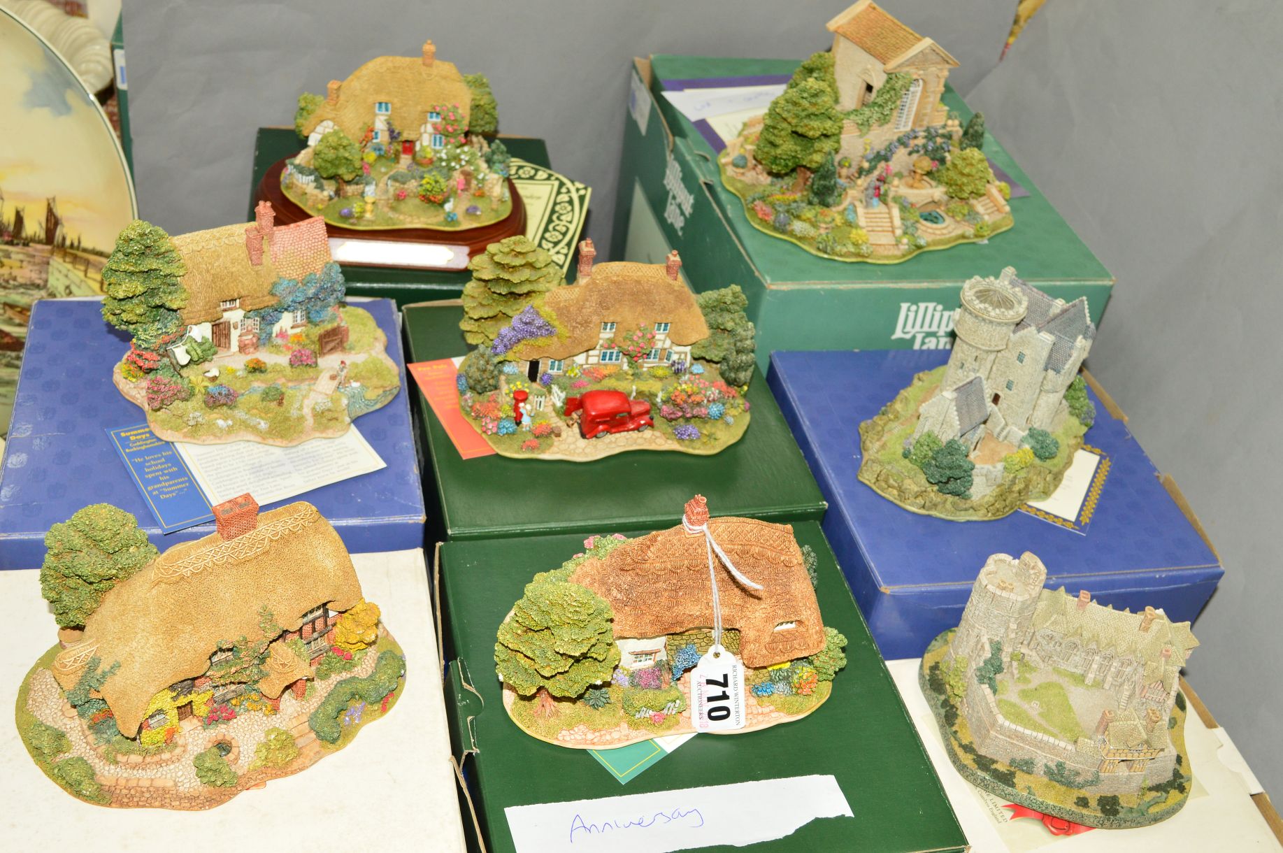 EIGHT BOXED LILLIPUT LANE SCULPTURES, to include four anniversary editions, 15th Anniversary 'The