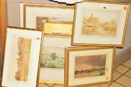 A GROUP OF 19TH CENTURY/EARLY 20TH CENTURY WATERCOLOUR PAINTINGS with examples by Thomas Hunn (