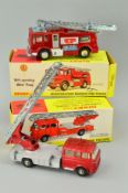 TWO BOXED DINKY TOYS FIRE ENGINES, AEC Merryweather-Marquis, No285 and Berliet Turntable Fire Escape