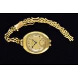 A LATE 20TH CENTURY LADY' 'MOVADO' WRISTWATCH, mechanical movement, oval case, measuring 26mm x