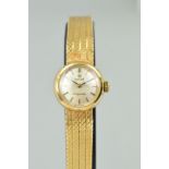 A MID TO LATE 20TH CENTURY LADY'S OMEGA LADYMATIC WRISTWATCH, round case measuring 17.5mm in