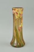 AN ART NOUVEAU STYLE GLASS VASE, approximate height 29.5cm