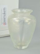 A GLASS VASE BY ANDREW SANDERS AND DAVID WALLACE (SIGNED TO BOTTOM)