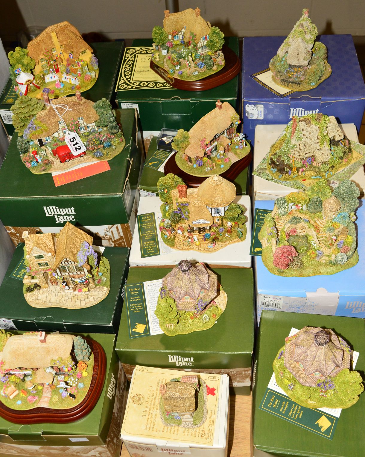 THIRTEEN BOXED LILLIPUT LANE SCULPTURES FROM COLLECTORS CLUB/ANNIVERSARY EDITIONS, to include 'Pen