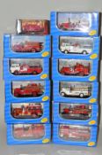 A QUANTITY OF BOXED MAINLY AMERICAN MINT DIECAST FIRE ENGINE/FIRE TRUCK MODELS, all look to be