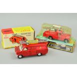 TWO BOXED DINKY TOY FIRE ENGINES, Land Rover No282, still sealed in original packaging, some