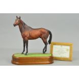 A ROYAL WORCESTER LIMITED EDITION FIGURE 'MILL REEF', modelled by Doris Lindner, certificate No.