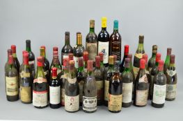 A LARGE COLLECTION OF OLD EUROPEAN RED WINE, to include Bordeaux, Burgundy, Beaujolais, Cote du