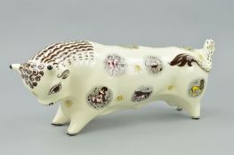 A WEDGWOOD TAURUS ZODIAC BULL, designed by Arnold Machin, printed and impressed marks, length 40cm