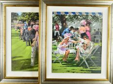 SHERREE VALENTINE DAINES (BRITISH CONTEMPORARY), 'Royal Ascot' and 'Pink Champagne', two limited