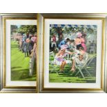 SHERREE VALENTINE DAINES (BRITISH CONTEMPORARY), 'Royal Ascot' and 'Pink Champagne', two limited