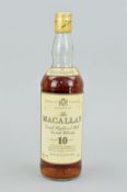 A BOTTLE OF THE MACALLAN SINGLE HIGHLAND MALT SCOTCH WHISKY, aged 10 years, 40% vol, 70cl, fill