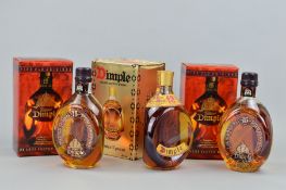 THREE BOTTLES OF DIMPLES BLENDED MALTS, to include a bottle of Dimple De Luxe Scotch Whisky from