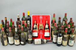 A COLLECTION OF OLD EUROPEAN RED WINE, to include Bordeaux, Burgundy, Beaujolais, Cote du Rhone,